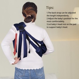 CUBY Baby Carrier Sling, Baby Essentials for Newborn Natural Cotton Adjustable Baby Carriers Comfortable Easy Wearing Nursing for Infant Toddler Wrap Sling for Newborn (Dark Blue)