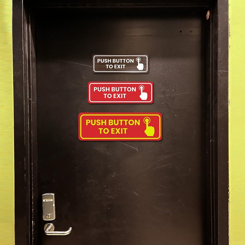 Signs ByLITA Standard Push Button To Exit Door or Wall