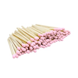 2" Light Pink Tip Safety Matches | Set of 100+ Bulk Artisan Matchsticks with Striker Stickers by Thankful Greetings | Decorative & Unique Candle Lighting, Home Decor, Wedding Giveaways, & Events