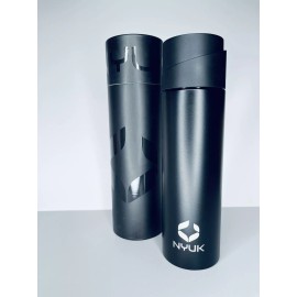 Nyuk UV C Sanitizing Self-Cleaning Water Bottle Insulated Black Thermo Cup 15oz.