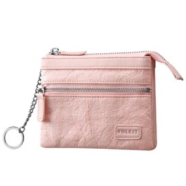 VULKIT Credit Card Holder Waterproof EDC Pouch Dupont Paper Card Wallet with Removable Keychain RFID Blocking Zip Pouch for Women Men