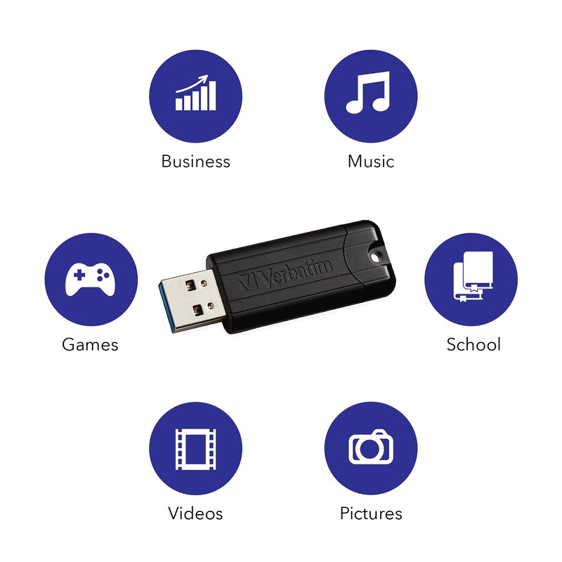 Verbatim PinStripe USB Flash Drive 16 gb