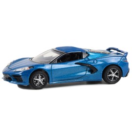 2020 Chevy Corvette C8 Stingray 2LT Rapid Blue Metallic (Lot #1259) Barrett Jackson Scottsdale Edition Series 12 1/64 Diecast Model Car by Greenlight 37290E