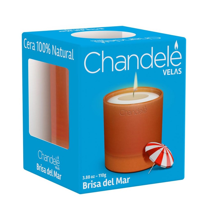 Vela aromática Brisa del Mar en Vaso de barro