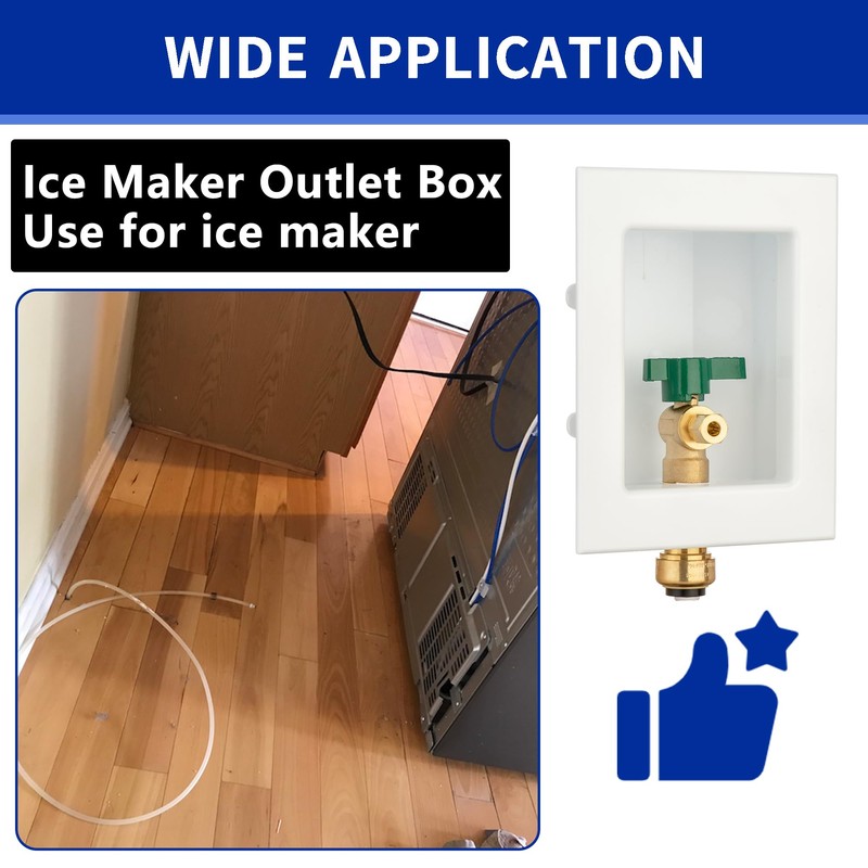 (1 Pack) Lidertik 1/2 inch Push-to-Connect Pre-Assembled Ice Maker Outlet
