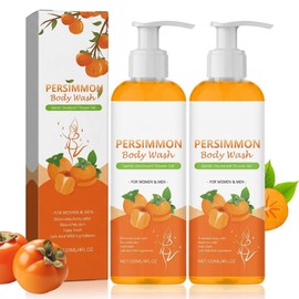 WYOK 2-Pack Persimmon Body Wash - Personal Daily Use & Travel-Friendly Anti-Odor Cleanser, Fresh Persimmon Scent, Deeply Cleansing & Moisturizing (2 x 120ml Bottle)