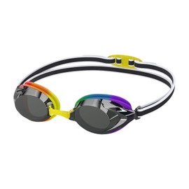 Speedo Junior Vanquisher 3.0 Mirror Swim Goggles - Rainbow | Youth Swimming Goggles with Mirrored Lenses, Anti-Fog, UV Protection, Comfortable Fit