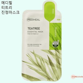 Mediheal 메디힐 진정마스크팩 트러블케어 인생팩 티트리 에센셜 마스크 24ml 10개 Mediheal Soothing Mask Pack Trouble Care Essential Mask 24ml 10pcs Tea Tree