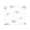 Hudson Baby Cotton Flannel Receiving Blankets Bundle, Pink Gray Elephant