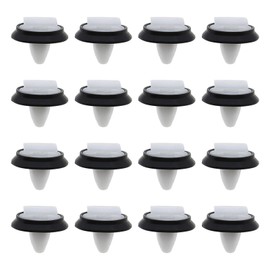 Micro Traders 100Pcs 856543 71728806 Car Door Panel Moulding Trim Clips Retainers Plastic Fasteners with Black Rubber Seal Fits 9mm Hole
