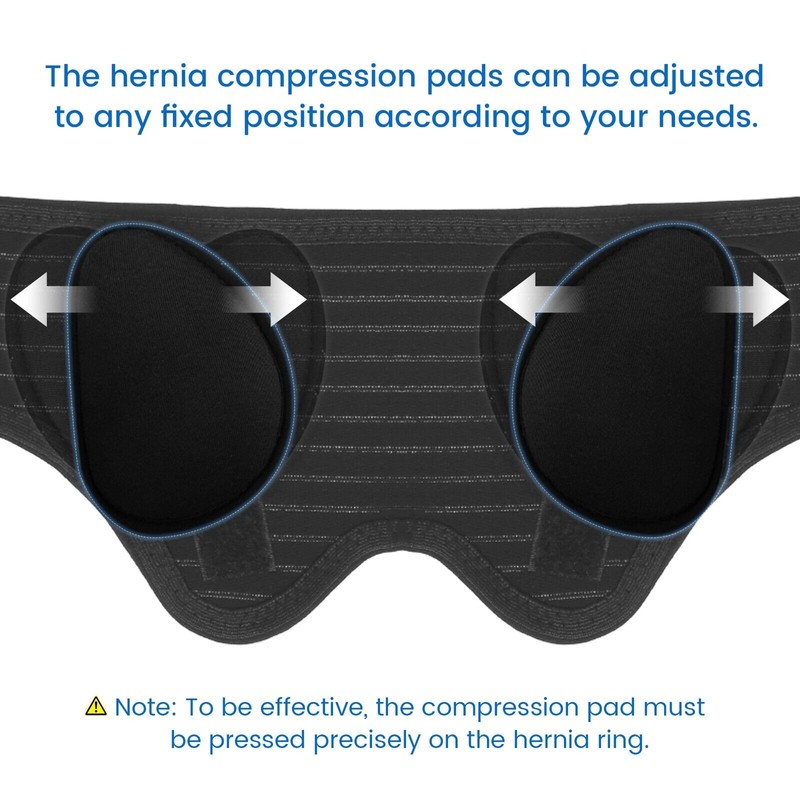 VELPEAU Hernia Support Belt Men Truss Brace Double Inguinal Groin