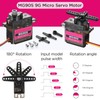Hanaive 16 Pcs Mini MG90s 9g Micro Servo Motor RC