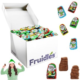 Christmas Santa Helpers, Milk Chocolate Party Bag Fillers, Individually Wrapped Foils, Resealable Bag, Dairy (5 Pounds (Bulk))