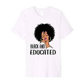 Sassy Black Lady Natural Curly Hair Afro Teacher Premium T-Shirt