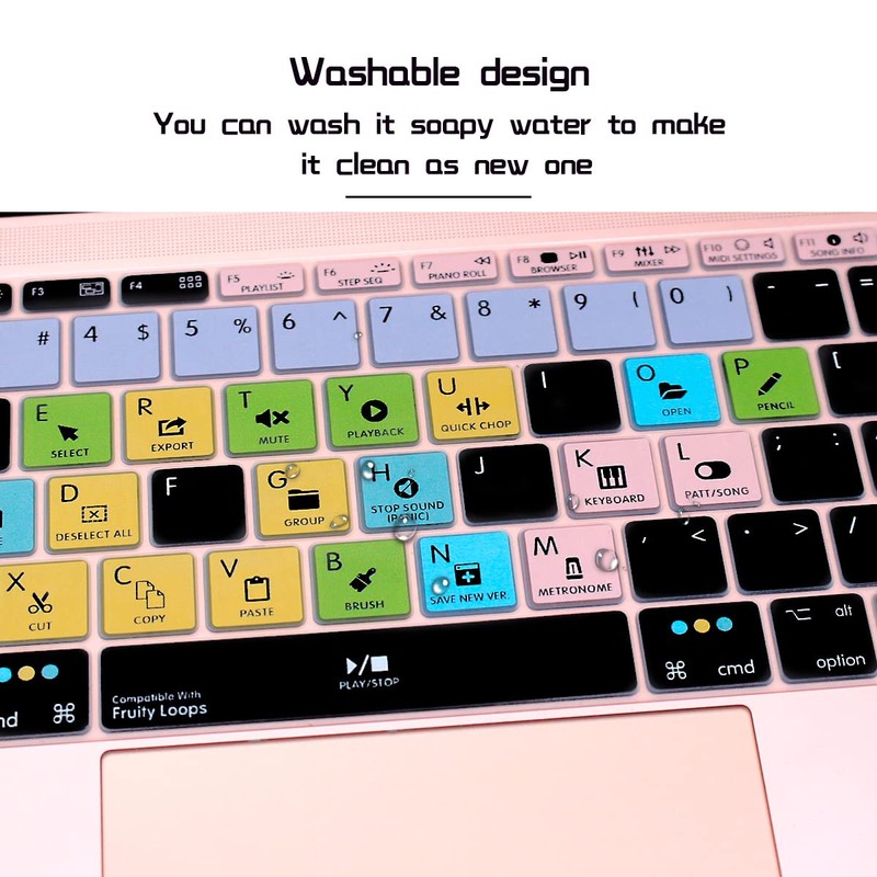HRH Fruity Loops FL Studio Hotkey Silicone Keyboard Cover Skin