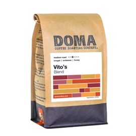 Doma Coffee Roasting Company "Vito's Espresso" Medium Roasted Whole Bean Coffee - 12 Ounce Bag