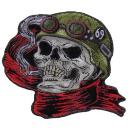 Ivamis Helmet Skull Scarf Biker 69 Patch - 4x3.5 inch - P6015
