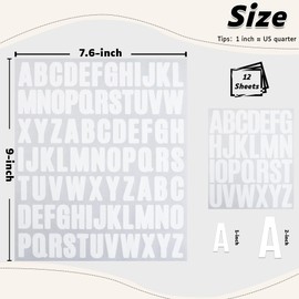 1 Inch 2 Inch Letter Sticker Self-Adhesive Alphabet Stickers