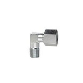 Angle screw-in fitting, M10x1.0 keg. a, pipe outer diameter 6 mm, PN max. 315 bar, SW1 14, SW2 12, galvanised steel