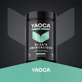 YAOCA, BCAAs en polvo 420g  Suplemento a base de Aminoacidos  Sabor Sanda  Con Vitamina B6  30 porciones  Sin azcar                                   