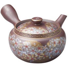 Banko Ware 16636 Teapot Kutani Painting Teapot, For 2 People, Capacity: Approx. 10.1 fl oz (300 ml), No. 2, New Turtle, Red Fuji, Red Plum Shape, Yoshino Cherry Blossoms, Made in Japan