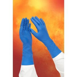 Adenna HER009 Hero 14 mil Latex Powder Free Exam Gloves (Blue, XX-Large) - (Pack of 10, 500 Count Total)
