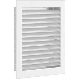 12" X 12" Gable Vents, Hon&Guan Aluminum Alloy Attic Vent for Houses Door Vents for Exterior Doors [Vent Opening: 10.5” x 10.5”], White