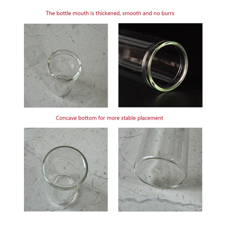 6PCS 40ml Glass Test Tubes with Cork Stoppers, 30 x