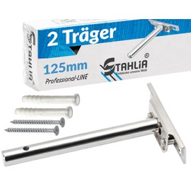 2 x Shelf Brackets 12.5 cm | Shelf Brackets | Shelf Brackets | Shelf Support | Shelf Support | Includes Mounting Material