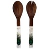 Purpledip Mother of Pearl Decorated Wooden Cooking & Serving Spoon