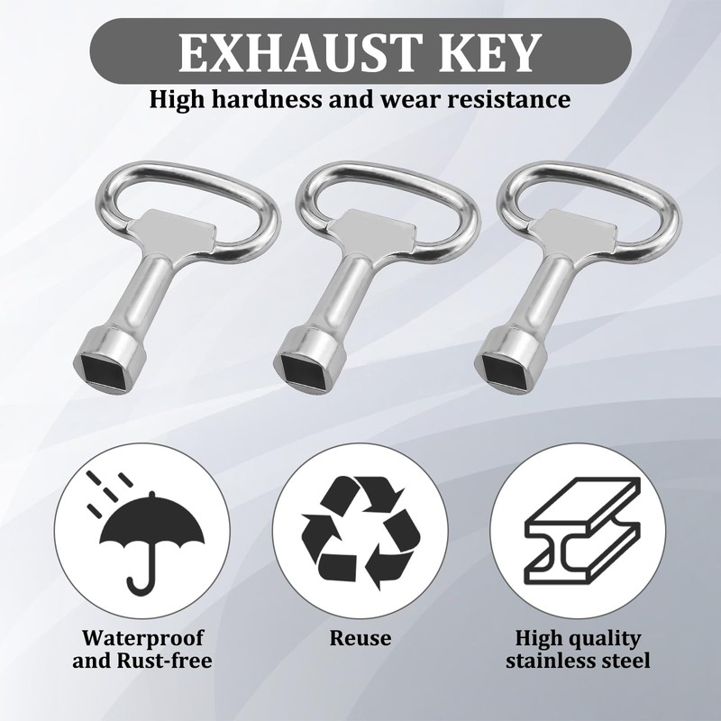 DGUSO Square Key 3 Pieces Square Key 8 mm Square