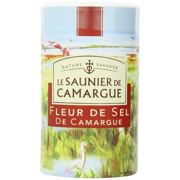 Le Saunier De Camargue Fleur De Sel Sea Salt, 35.27-Ounce (1 Kg) Canister (2 PACK)
