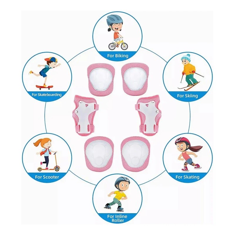 Coderas De Rodilla Con Protector De Niño Muñeca Ajustable