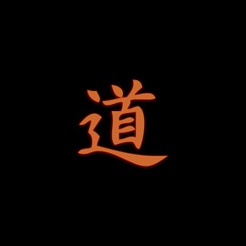 Japanese Kanji Symbol Road Glow in The Dark Sticker Decal for Phone Tablet Laptop Car Truck Window | 5" Sticker | Orange