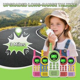 Ptnerbeh Walkie Talkies for Kids: 22 Channels 2 Way Radio Kids Toys for 3-12 Year Old - 3 Miles Long Range for Outdoor Camping Hiking - Christmas Birthday Gifts for Boys Girls, Green