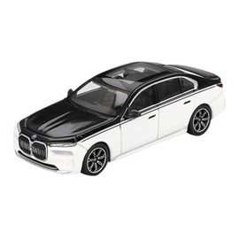True Scale Miniatures MGT00959-L Mini-GT - i7 Xdrive60 Alpine White & Black Sapphire 2024 - maßstab 1/64 - Modellauto