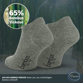 Piarini 6 Pairs of Bamboo Socks Sneaker Socks for Men and Women Breathable Socks - 43-46