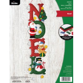 Bucilla - Kit de apliques de fieltro para colgar en la pared, Noel, perfecto para manualidades, manualidades y manualidades de manualidades, 89655E