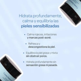 Crema Humectante Facial, Piel Grasa Y Mixta, Con Centella Asiática, Pepino Y Vitamina E, Fórmula 98.01% Natural Teia Cosméticos