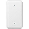 Amerelle Devon Single Blank Steel Wallplate in White