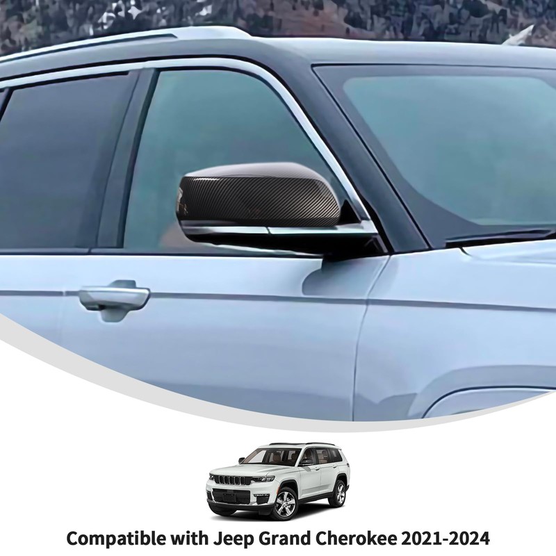 Linskip Driver and Passenger Side Mirror Covers Compatible with Jeep