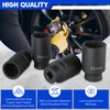 DASBET 1/2" Drive Deep Impact Socket Set 4PCS Heavy Duty