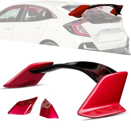 ARCHAIC Spoiler for 2016-2021 Honda Civic Hatchback, Rear Trunk Lid Wing Spoiler FK4 FK7 FK8 | EOS Type-R Style JDM ABS Glossy, Red