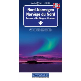 Kümmerly+Frey Regional-Strassenkarte 5 Nord-Norwegen 1:400.000: Mit Tromso, Nordkapp, Kirkenes. Inkl. Ortsverzeichnis und Reiseinformationen