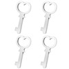 Ulreon 4 Pack Cedar Box Key Stainless Steel Mini Key