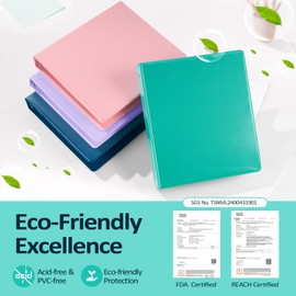 BinderX Extra Durable 3 Ring Binder, Round Ring 1 Inch Binder, Fits 150 Sheets of 8.5x11 Paper, Customizable View Cover with Inside Pockets, Cute 1" Binder, School Supplies for Girls, Navy Blue