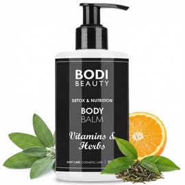 BODI BEAUTY Detox Body Balm 250ml - Body Balm with Vitamin C, Sage & Green Tea | Moisture, Firming Feel & Revitalisation | Quick Absorption, Non-Greasy - Body Lotion