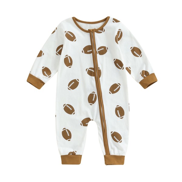 Ledy Champswiin Newborn Baby Boy Girl Football Romper Fall Clothes