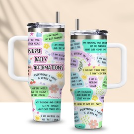 CGMIBAS Nurse Gifts for Women 30oz Nurse Daily Affirmations Coffee Cup Tumbler Inspire Nurses Gifts Stainless Steel Insulated Travel Mugs, Nurses Week Appreciation Gift Nursing School Graduation Gift