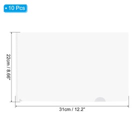 PATIKIL L Type Folders 10 Pack A4 Plastic File Project Pockets Clear Paper Document Jacket Sleeves for Office, Clear